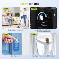 Générateur d'ozone domestique 60 000 mg/h, machine à ozone professionnelle O3 avec minuterie de 120 minutes, élimination des odeurs, désinfection pour voiture, bureau, animaux domestiques 5