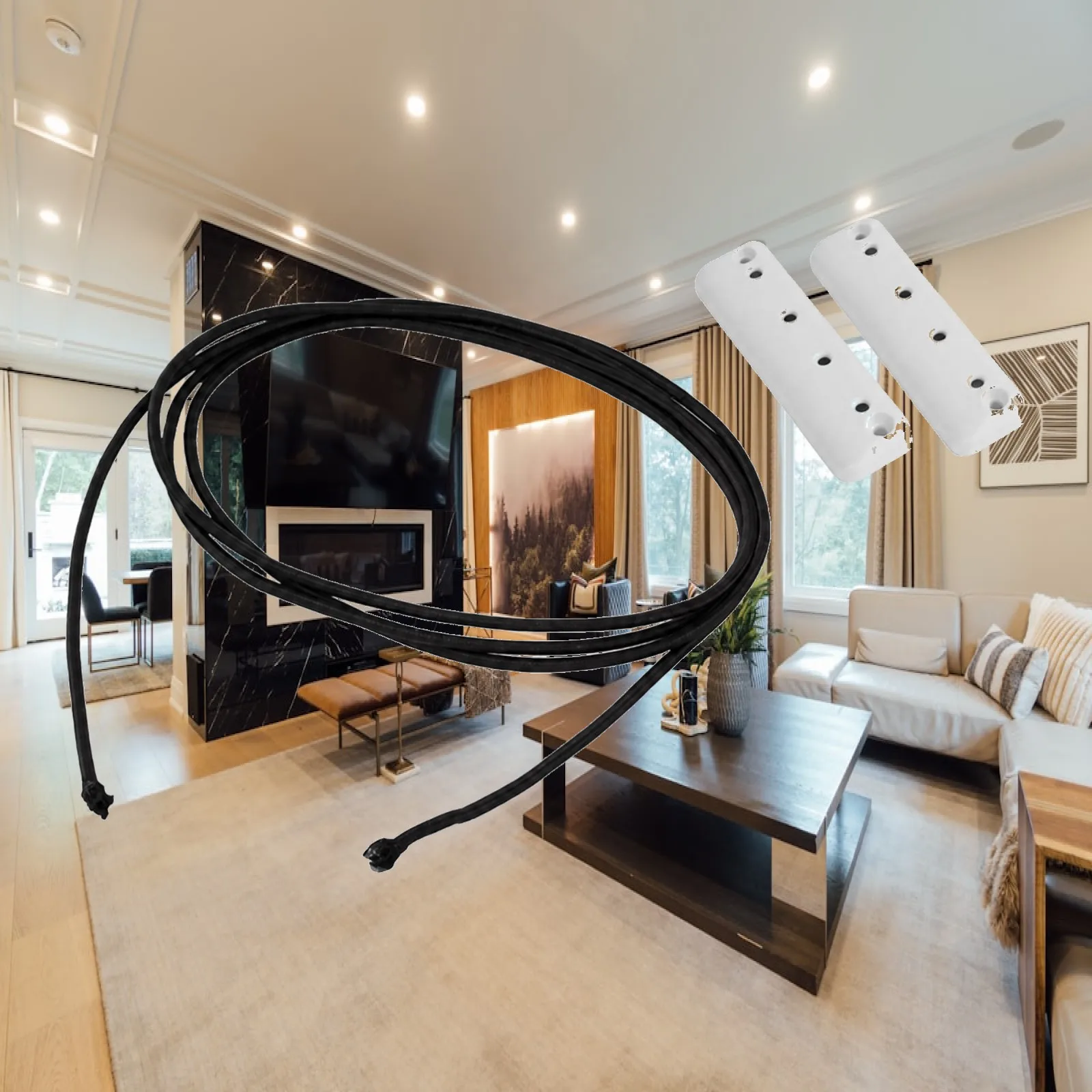 Lightweight Motorhome Cabinet Safety Barrier with Mounting Plates for Overhead Compartment Retention