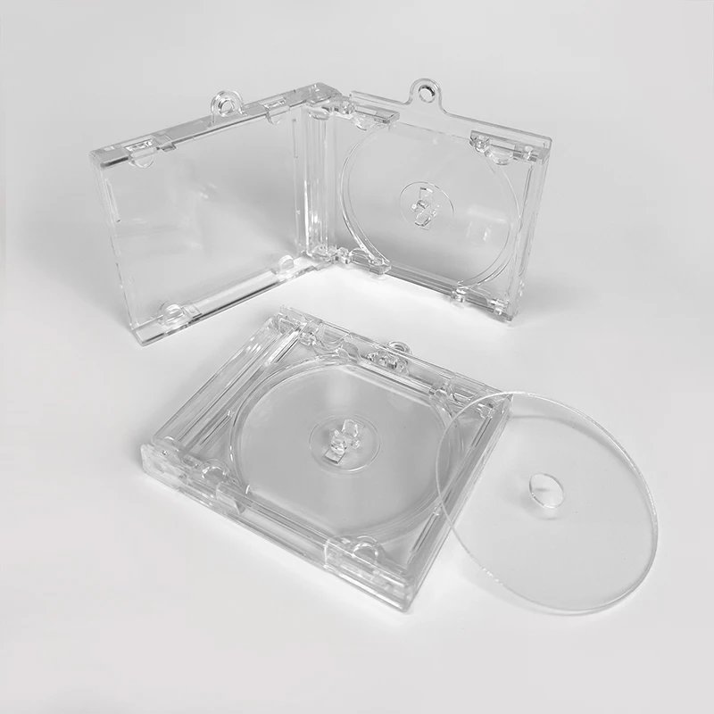 Blank Album Mini CD Case Key Chain CD Player Keyring For DIY Backpack Hanging Decor