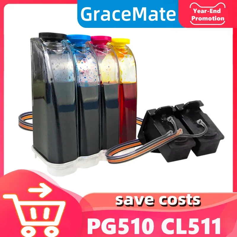 PG510 CL511 CISS Compatible for Canon pg510 cl511 Ink Cartridge for Pixma MP240 MP250 MP260 MP270 280 MP480 MP490 IP2700 IP2702