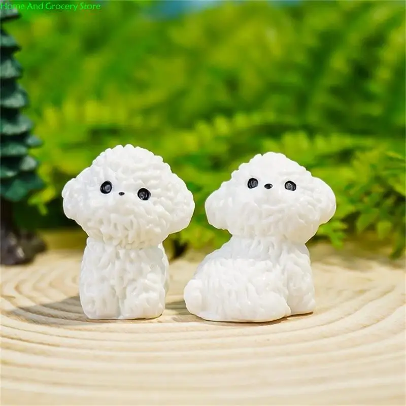 

0xxa 10pcs очаровательные статуи Bichon Frize Statues