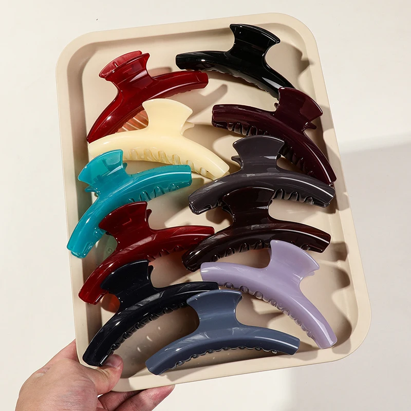 11 سنتيمتر 1 قطعة بلون الكورية النساء الفتيات البلاستيك مخلب شعر مقاطع الشعر حامل شعر قوي مقاطع الشعر مسننة تصفيف الضفائر