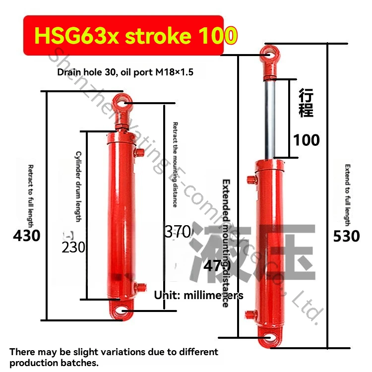 Hydraulic Two-way Hydraulic Cylinder Assembly Heavy Duty Hydraulic Cylinder Lift Cylinder 5t
