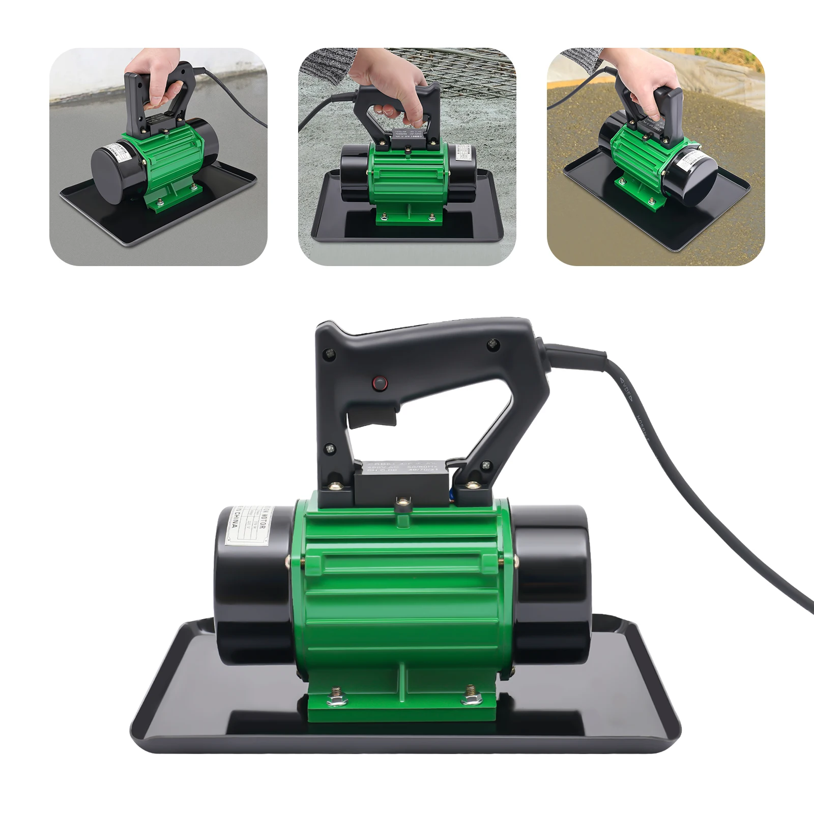 Vibrateur à béton 3500 tr/min 220V, Lisseur de ciment 100kg, Machine de finition de béton portative pour le nivellement des sols