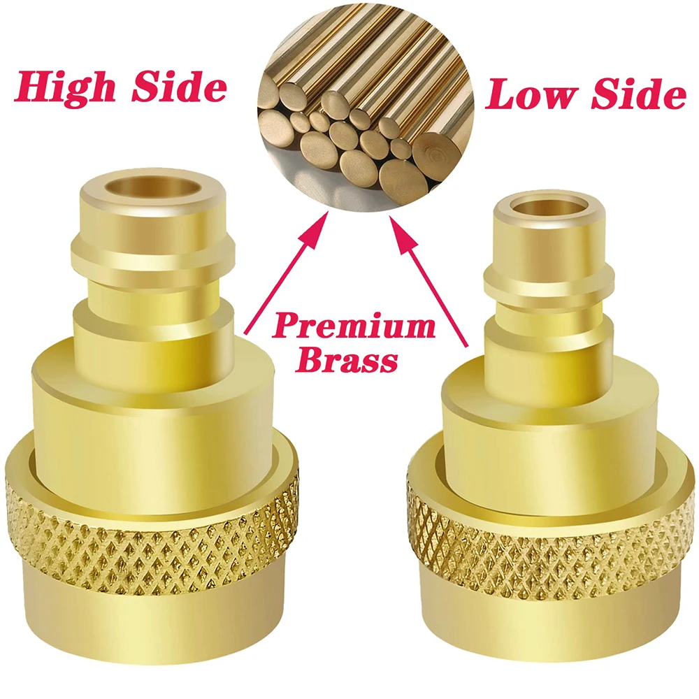 

Комплект для переоборудования кондиционера R134a в R1234yf, 2 шт., быстрый адаптер, регулируемый разъем высокого и низкого напряжения, система хладагента кондиционера