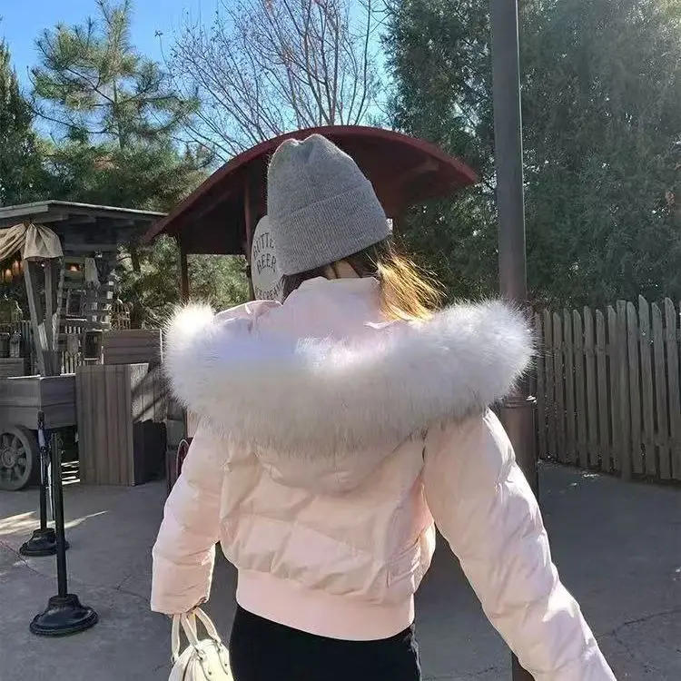 เสื้อแจ็คเก็ตขนเฟอร์เทียมสำหรับฤดูหนาว สไตล์ Y2K พร้อมฮู้ด แฟชั่นเกาหลี วินเทจ ลำลอง สำหรับผู้หญิง