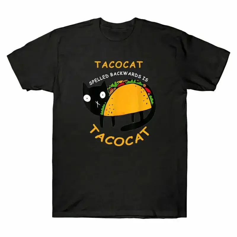 Taco Cat T-Shirt S-5XL Funny I Love Tacos Short SleeveT-ShirtHigh Quality 100%Cotton Short Sleeve