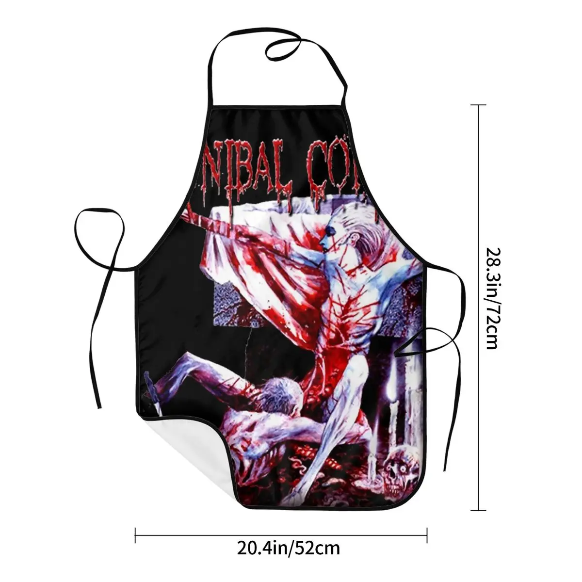 Cannibal Corpse Rock Band Bib Apron Water&Oil Resistant Adjustable Tie Heavy Metal Cooking Kitchen Apron for Men Women Chef Gift