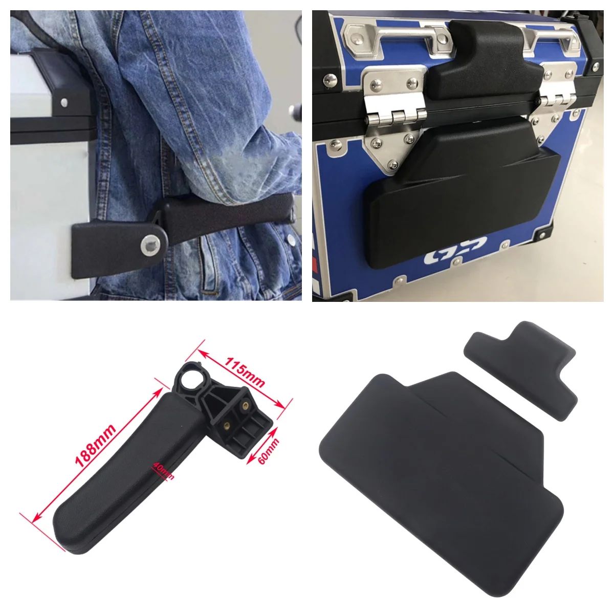 

For BMW R1200GS LC Motorcycle Top Case Backrest Cushion Passenger Armrest Rear Trunk Back Pad Tail Box Backrest Drilling Require