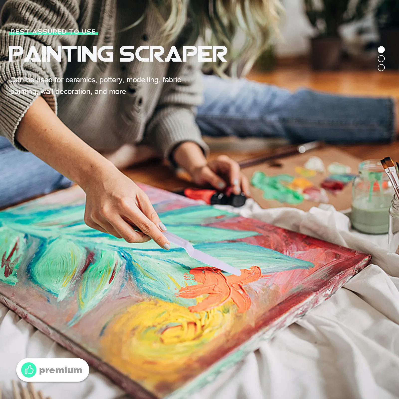 

Набор из 30 профессиональных пластиковых шпателей для рисования с эргономичными ручками для смешивания, растушевки и нанесения пигментов