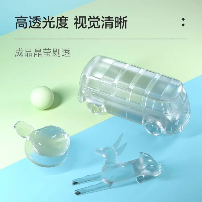 High‑Transparent Anti‑Yellowing UV Resin PMMA‑Like Tough Material Compatible with 405nm LCD DLP Machine