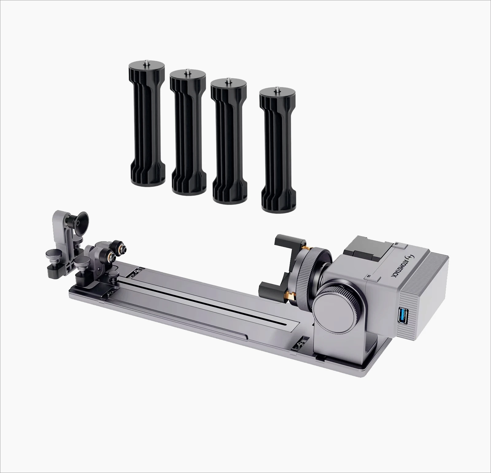 

For R8 Rotary Chunk Engraving Machine Accessory-New Metal+Aluminum 360 Rotating Engraving