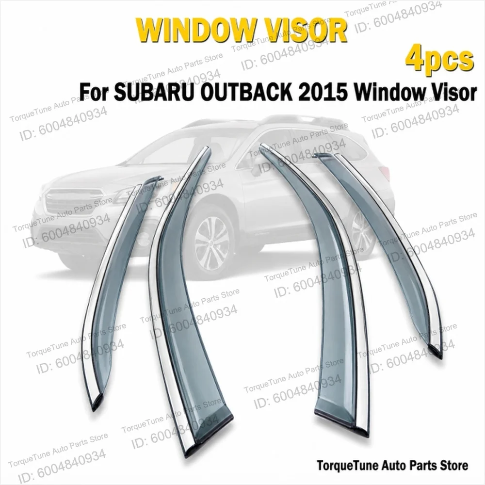 Injection Easy Installation Window Visor Wind Deflector For SUBARU OUTBACK 2015 Rain Guards PC Stainless Steel Premium