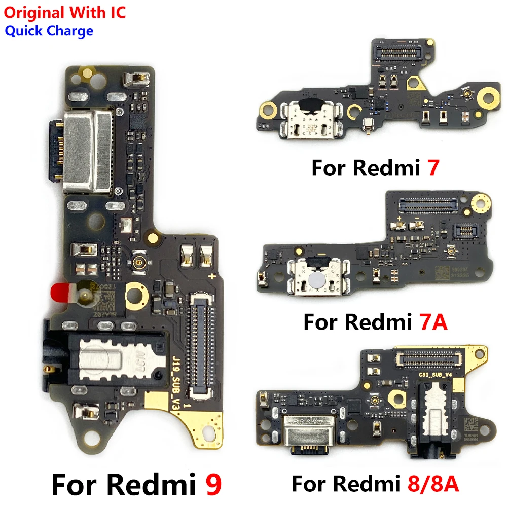 

5Pcs/Lot Original Charger Board Flex For Redmi 6 6A 7 7A 8 8A 9 9A 9C USB Charging Port Connector Board Flex Cable With IC Parts