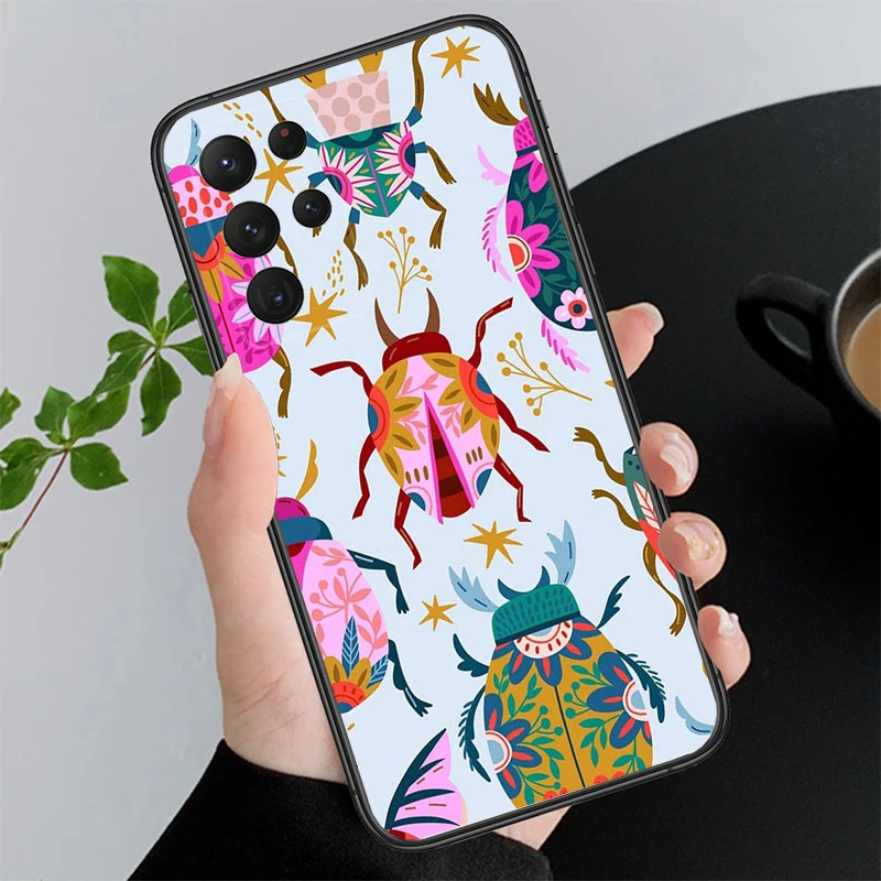 

Phone Case For Samsung A55 A16 A56 A36 A35 A15 A53 A54 A33 A34 A25 A05S A52 A52S A14 A26 A71 Insects Bugs