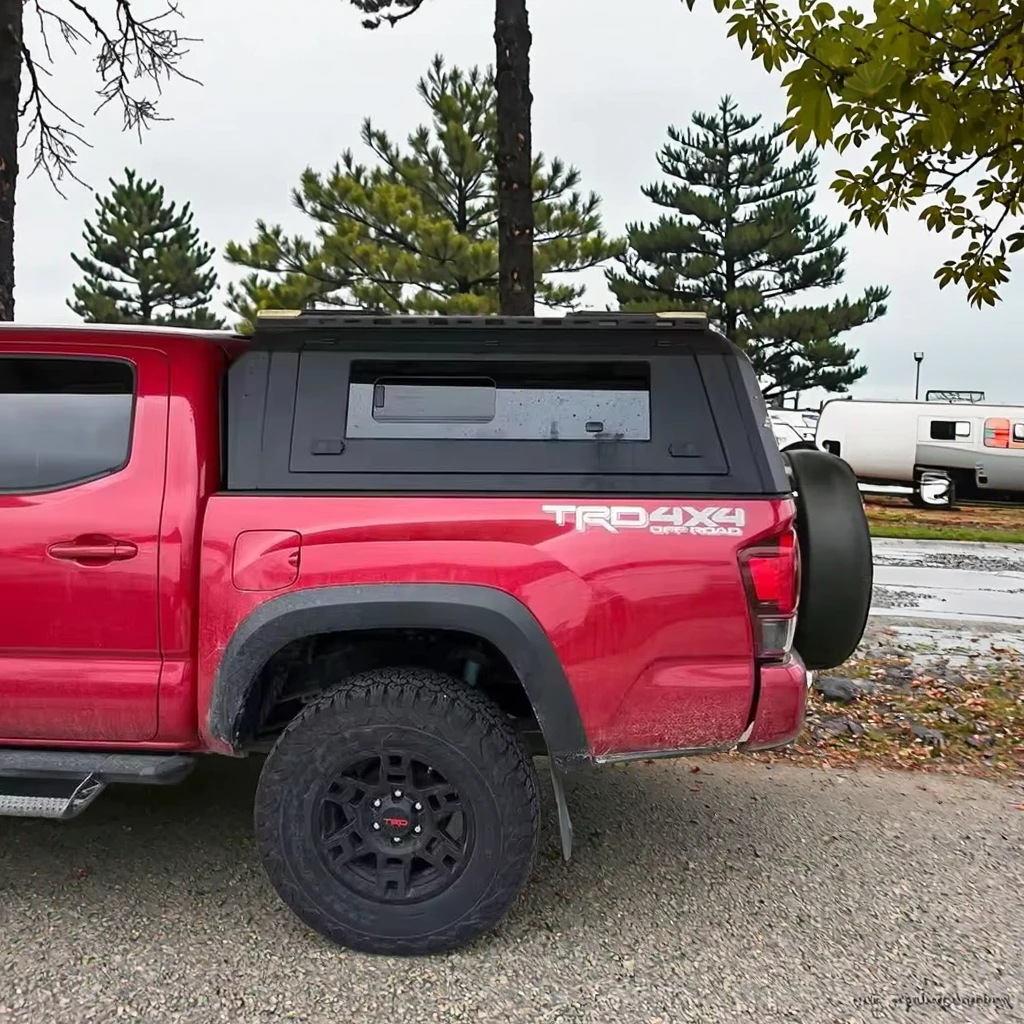 

Insulated Pickup Canopy for Camping Toyota Tacoma Heavy-Duty Aluminum Truck Canopy Off-Road Use