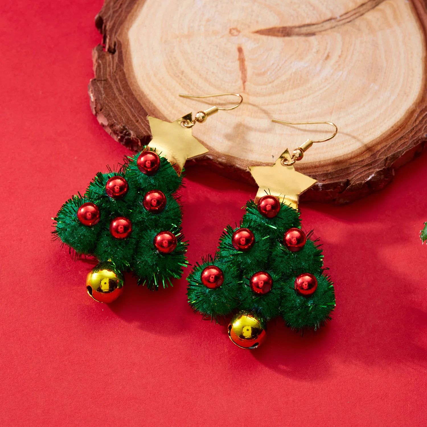 Kreative Grüne Farbe Weihnachten Girlande Bogen Glocke Anhänger Ohrringe für Frauen Mode Weihnachten Baum Ohrringe Neue Jahr Ohr Schmuck Geschenk – Detail 25
