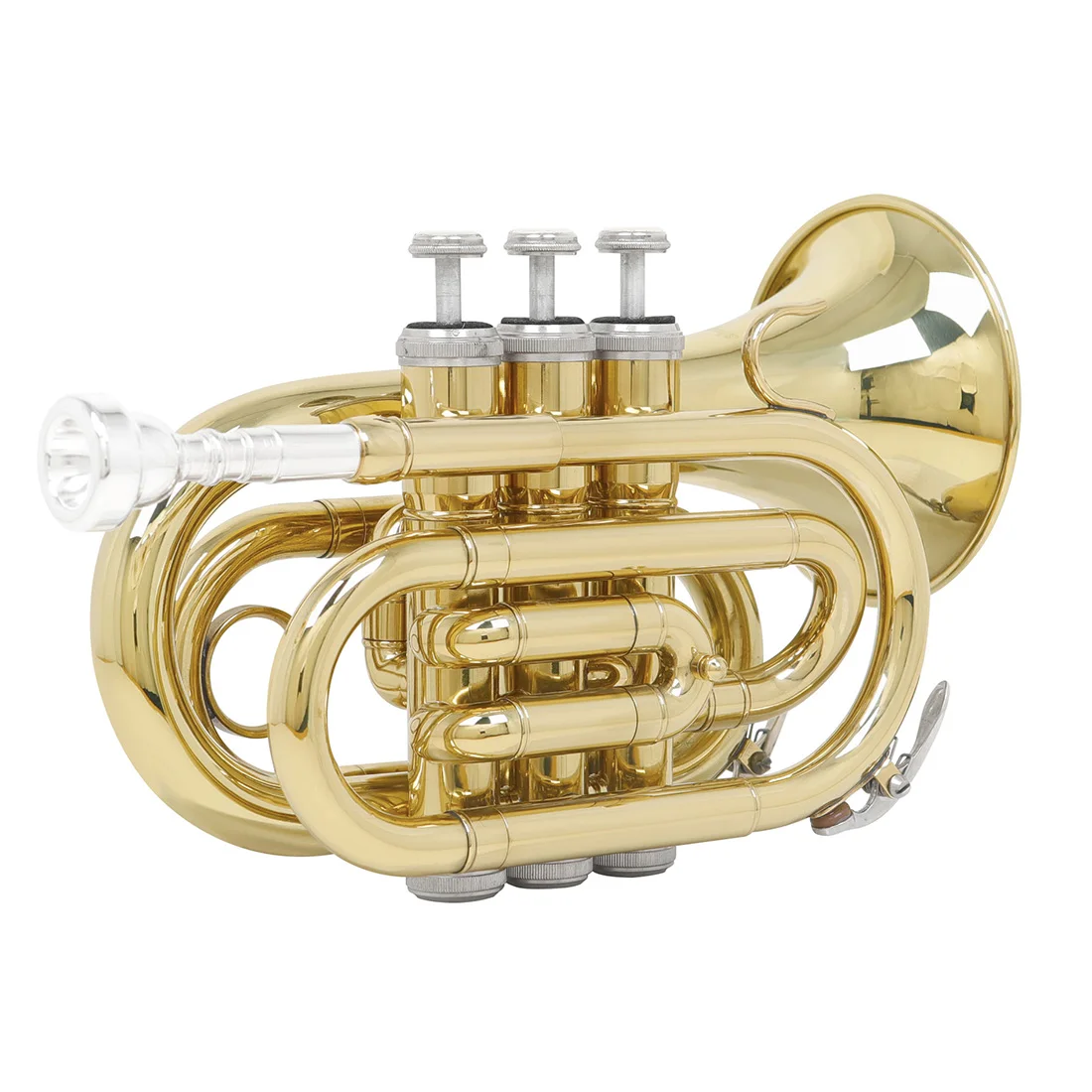 Shuffle SHF512 جيب صغير البوق Bb لحن النحاس الجسم البوق الأدوات النحاسية مع حافظة قفاز المعبرة أجزاء وملحقاتها