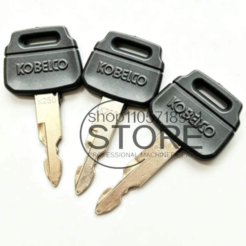 10/5/1PCS K250 Replacement Ignition Keys with OEM Logo For Kobelco Excavator New Holland Heavy Equipment