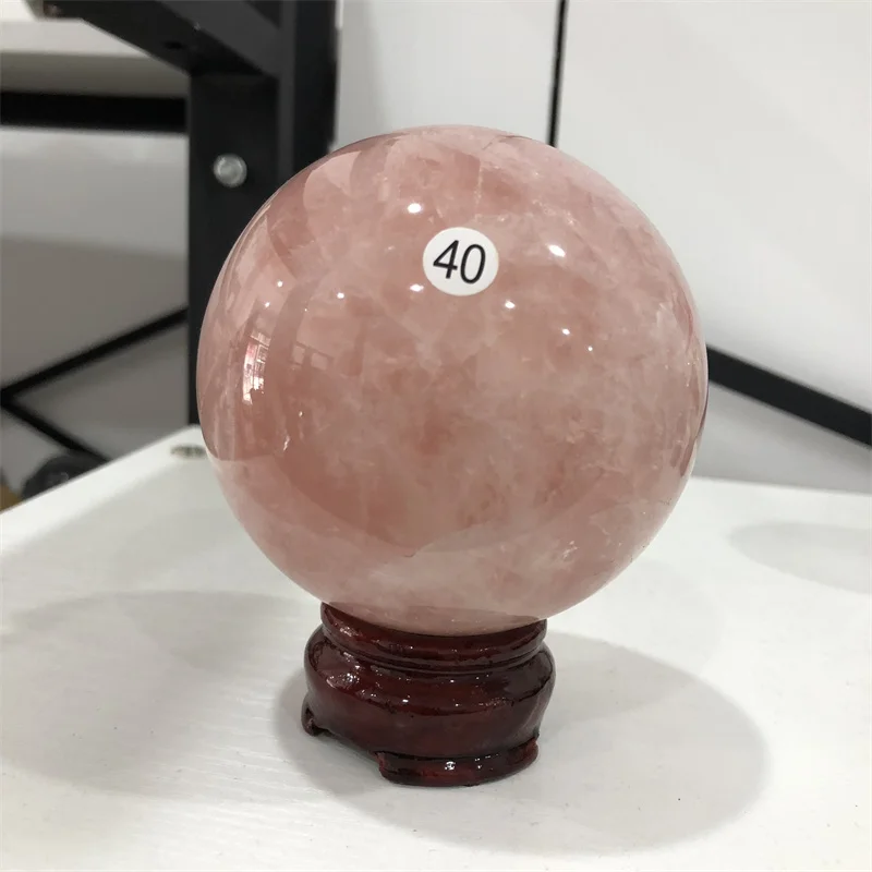 Natural Crystal Rose Quartz Sphere Smoky Quartz Ball For Decoration