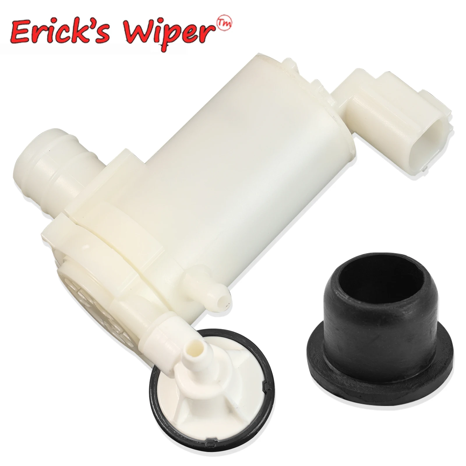 Erick's Wiper Front Windshield Windscreen Wiper Washer Pump Motor with Grommet For Mazda2 Mazda 2 Demio 2007 - 2014 D65167482A