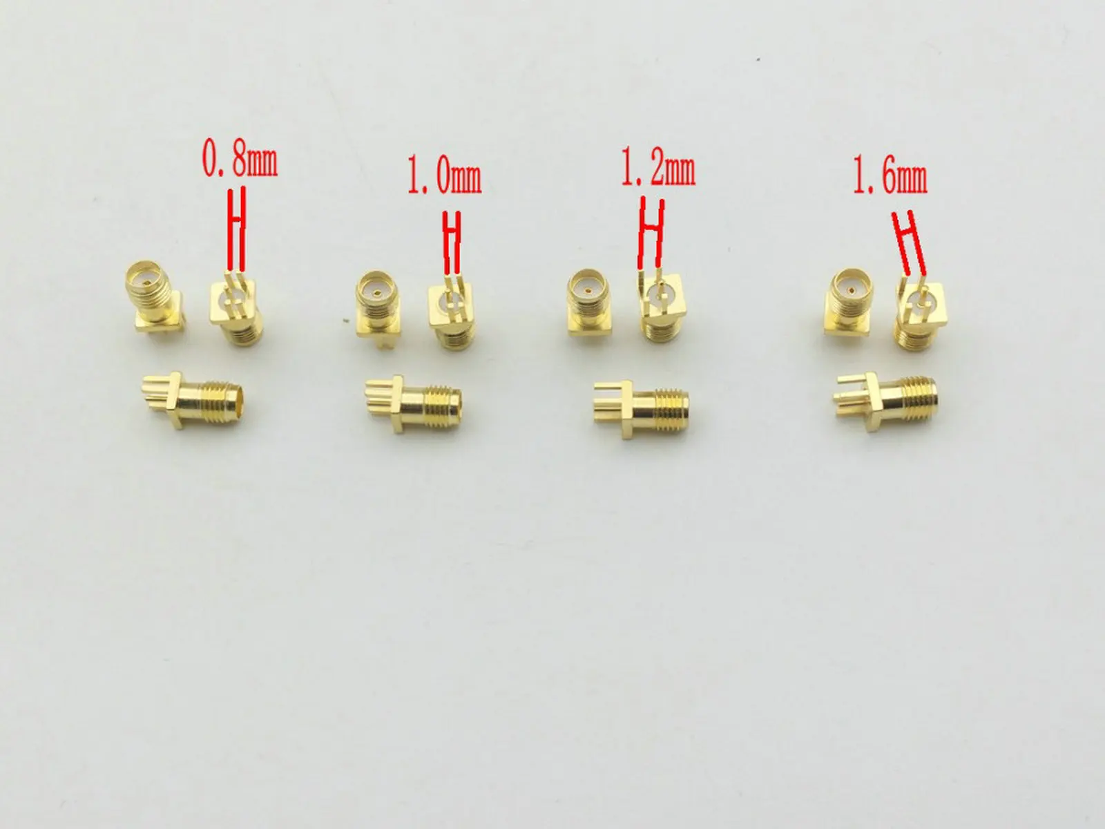 5pcs SMA female jack solder PCB clip 0.8mm 1.0mm 1.2mm 1.6mm ge mount RF connector adapter