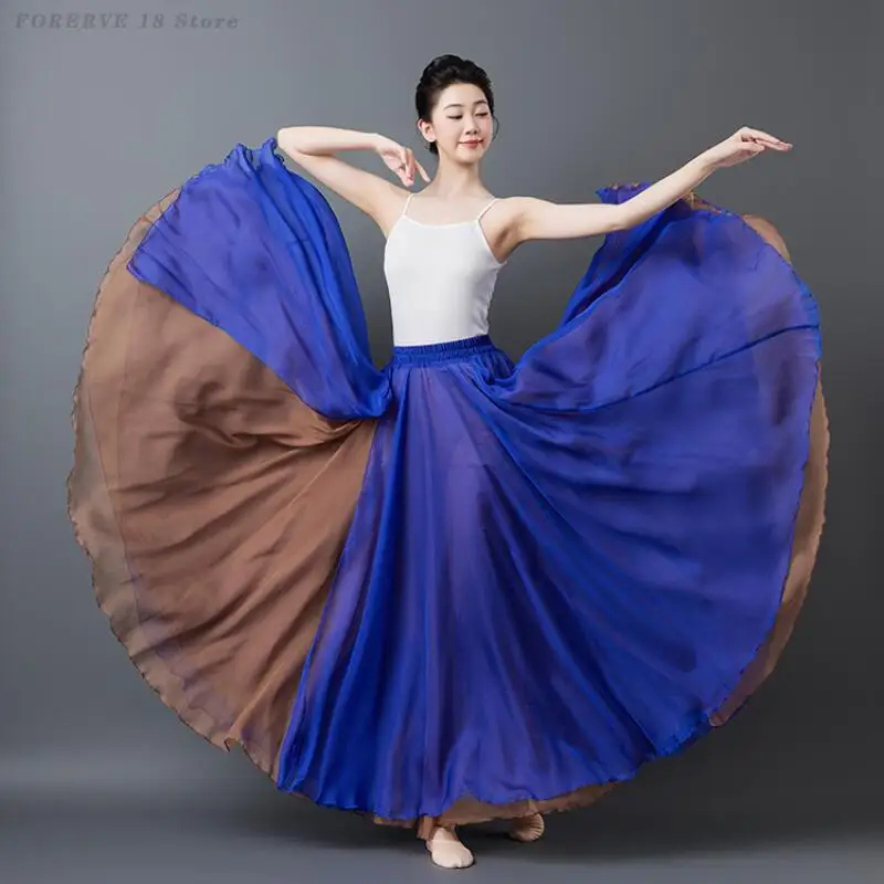 Gonna Lunga da Ballo per Donna, Nuova Gonna da Pratica per Danza Classica, Flamenco e Ballo Latino