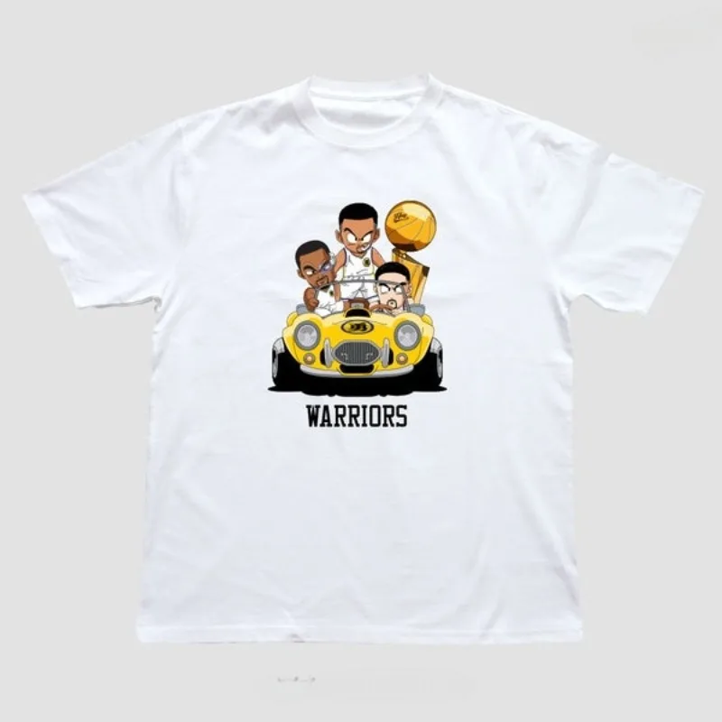 Summer 2026 Hot Selling Cartoon Character Driving Cotton T-shirt, Adult and Children's Plus Size Casual Fashion Sportswear