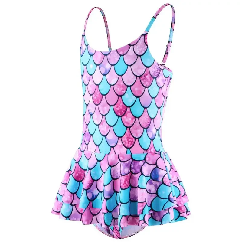 Children Girls One Piece Swimsuit Summer Beach Bathing Suit Kids Quick Dry Swimwear Soft Hot Spring Suspender Beachwear
