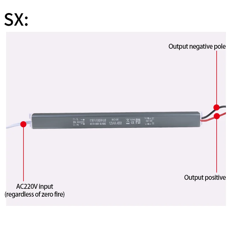 LED Driver 18W 24W 36W 48W 60W 72W 80W 110W 170-260V AC/DC 12V 24V Ultrathin Switching Power Supply Lighting Adapter Light Strip