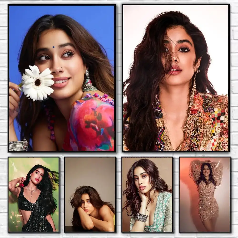 

J-Janhvi K-Kapoor Dhadak Debut Poster Self-adhesive Art Waterproof Paper Sticker Coffee House Bar Room Wall Decor