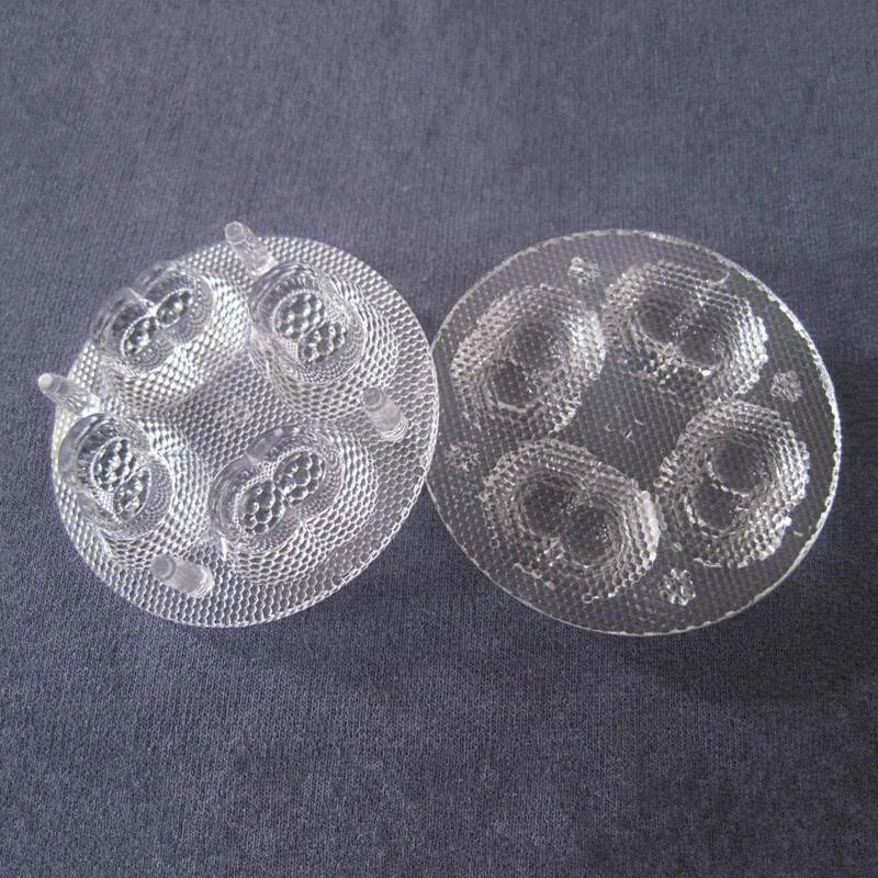 

#EOFU-50 High quality Led Optical Lens, Diameter 50mm, With feet height 11mm, Degree 60, Bead surface, PMMA Materials