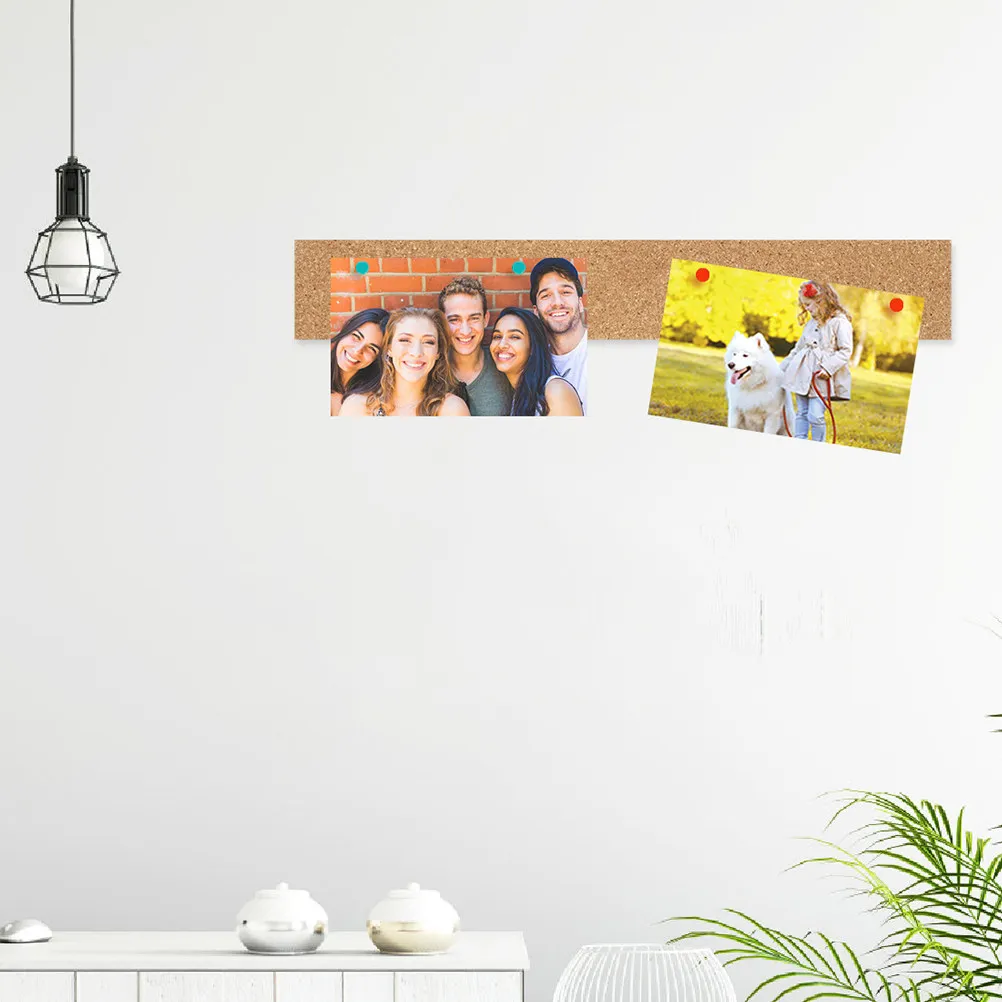 

3Pcs Self-Adhesive Cork Strips Brown Natural Texture Easy Install Office Bulletin Message Photo Wall Cork Board Strips