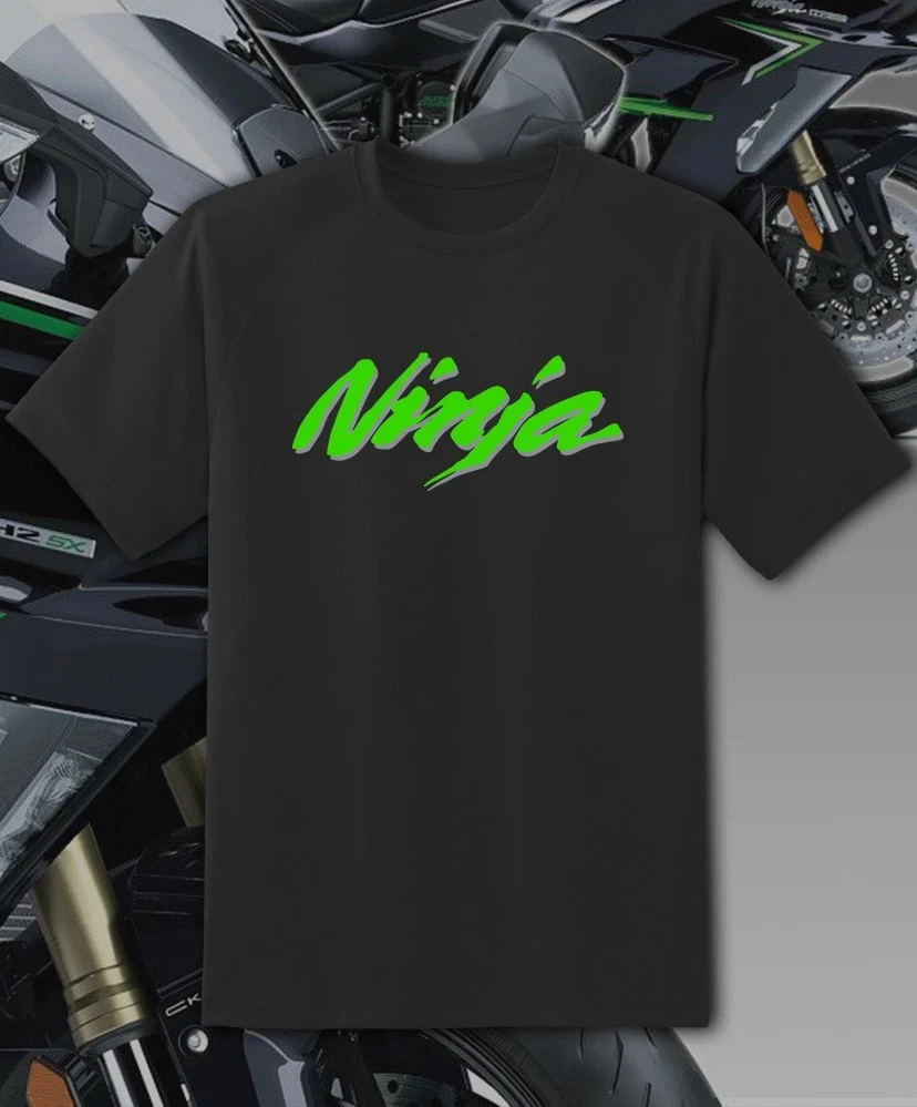 

Kawasaki NINJA Logo Printed Cotton T-shirt Summer Men's and Women's Harajuku Clothing Fashion Casual Motorcycle T-shirt Unisex