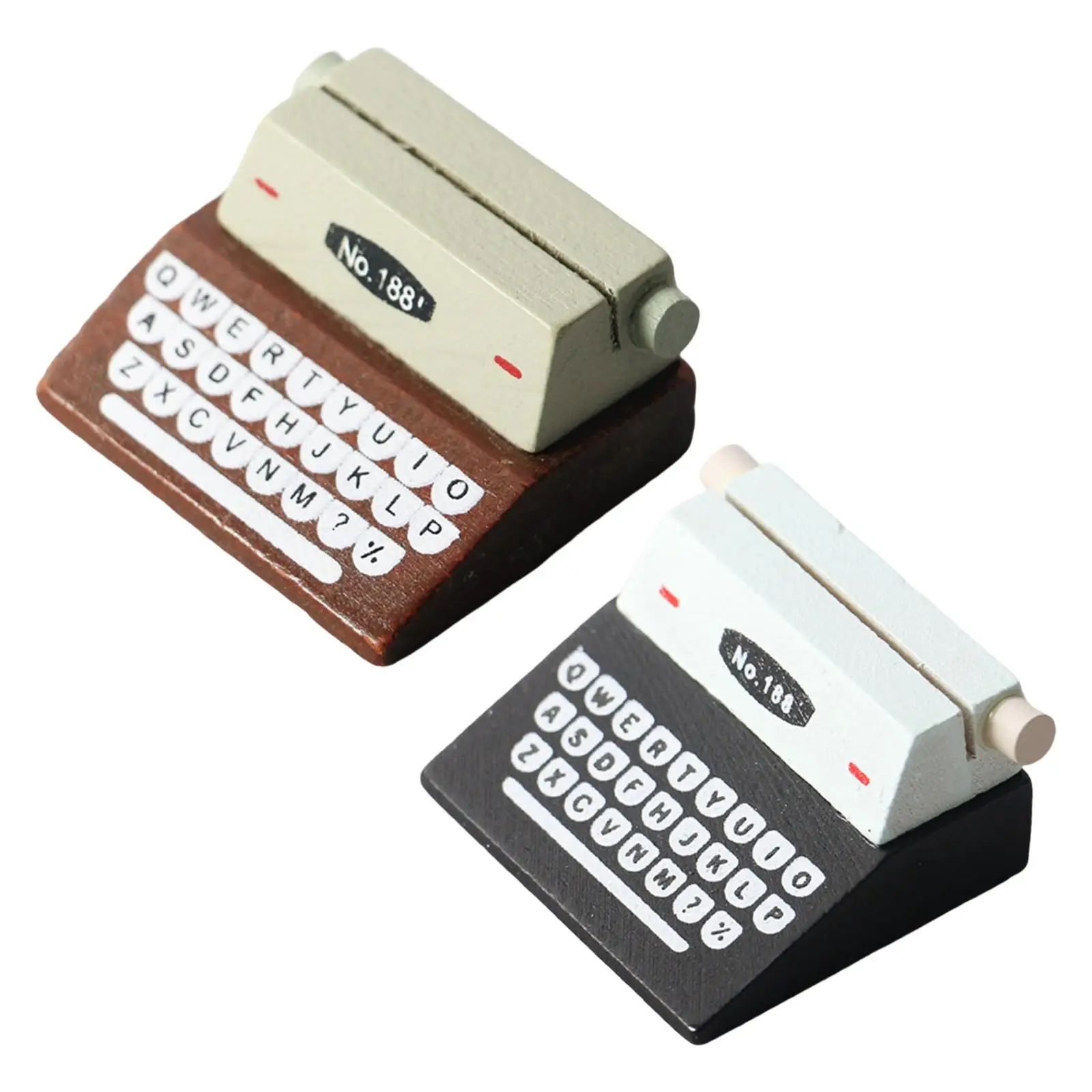 1/12 スケールドールハウスミニタイプライター写真小道具ドールハウスアクセサリー装飾 DIY クラフト子供女の子幼児赤ちゃん