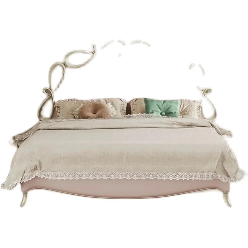 Girls Massage Bed Castle Nordic Sleeping Princess Safe European Bed Simple Beauty Design Luxury Wooden Beliche Hotel Furniture