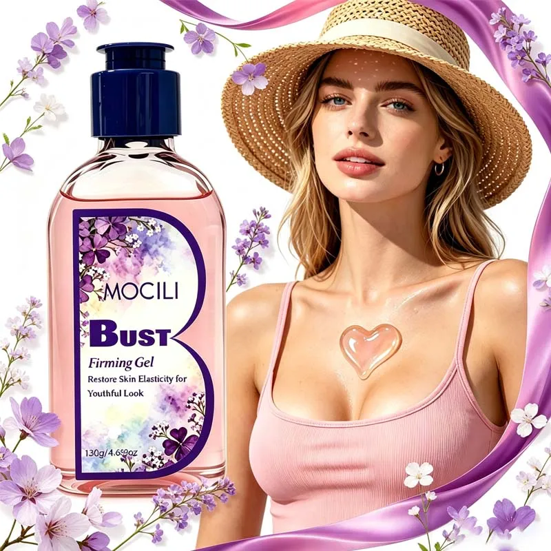 130g Women Chest Skin Firming Gel With Rose Extract Vitamin E Deep Hydrating Daily Body Gel For Soft Silky Bust Skin Texture