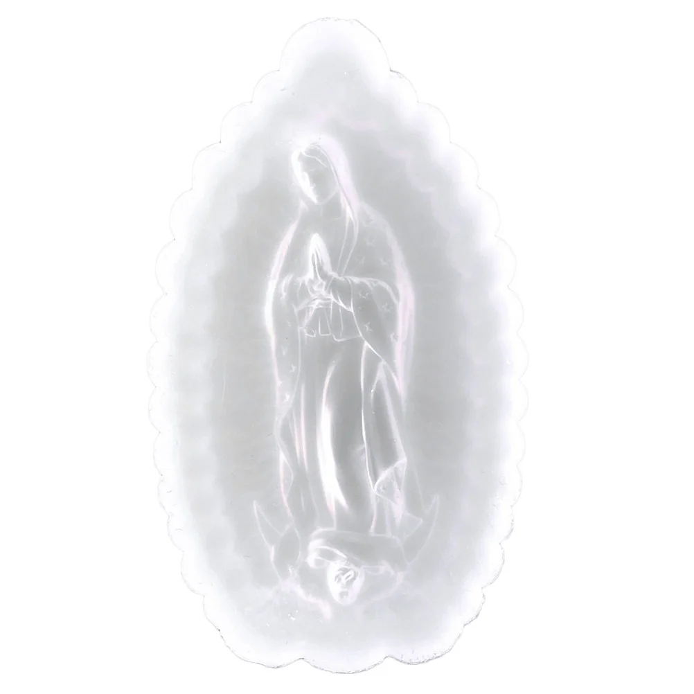 Angel Decor Mold Silicone Flexible Key Chain Shaped Silica DIY Supplies Virgin Mary