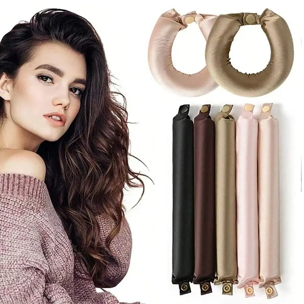 3Pcs Heatless Hair Curler Curling Rod No Heat Hair Rollers Satin Lazy Curls Soft Curlers Sleeping Flexi Rods Styling Tools