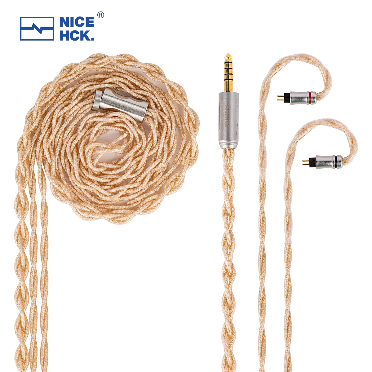 NICEHCK WabiWind HiFi سماعة كابل الفضة مطلي عالية الموصلية النحاس + الفضة احباط النفط نقع سلك 2Pin ل NX8 الصقيع MS5