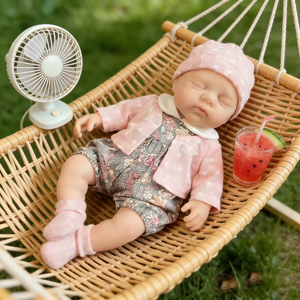 

12inch Flexible Elastic Reborn Baby Doll - Sleeping Irys Super Lifelike Mini Cute Soft Solid Platinum Silicone Mouth Can Open