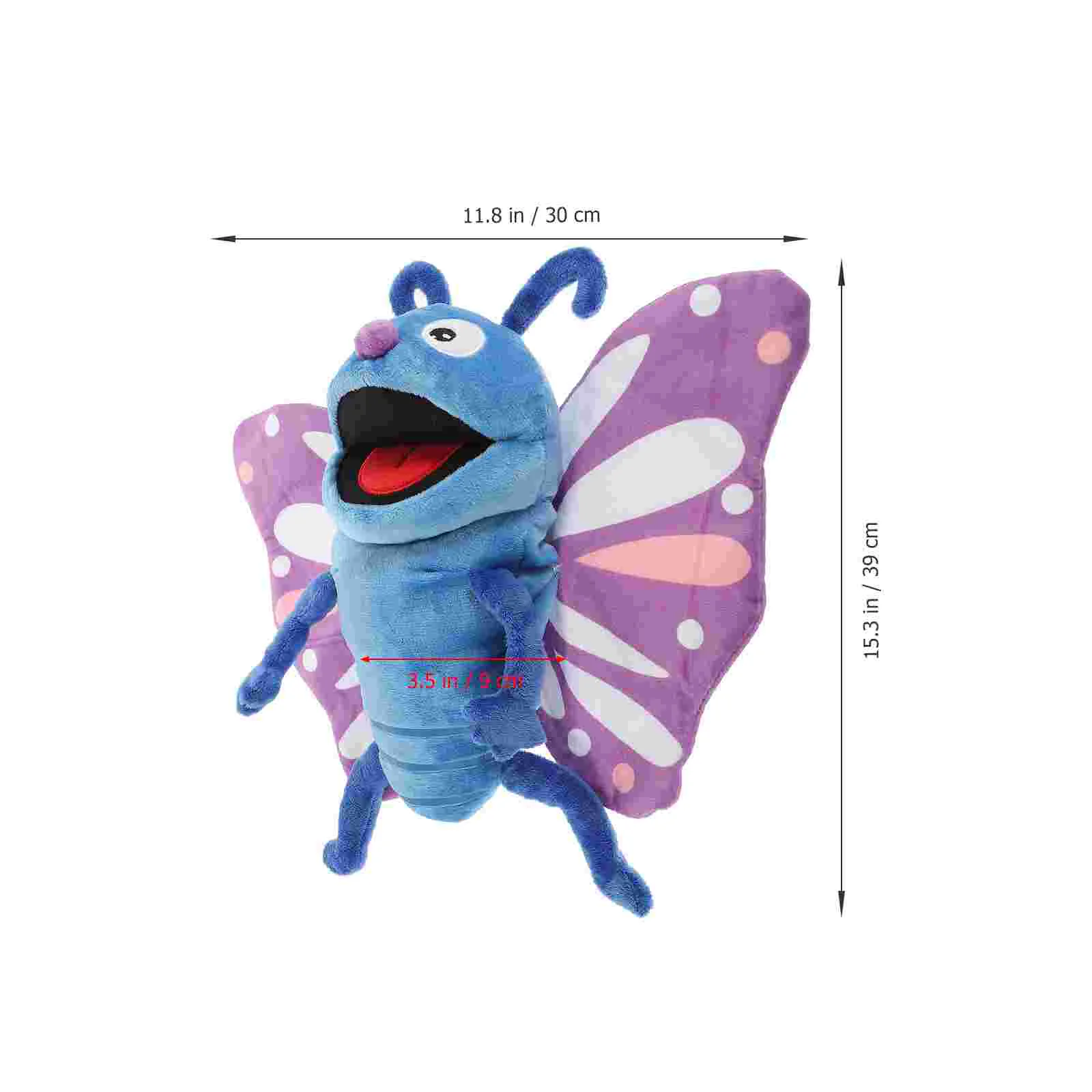 Marionnette à main papillon pour enfants, jouets pour enfants, animaux de dessin animé, marionnettes interactives, peluche pour raconter des histoires