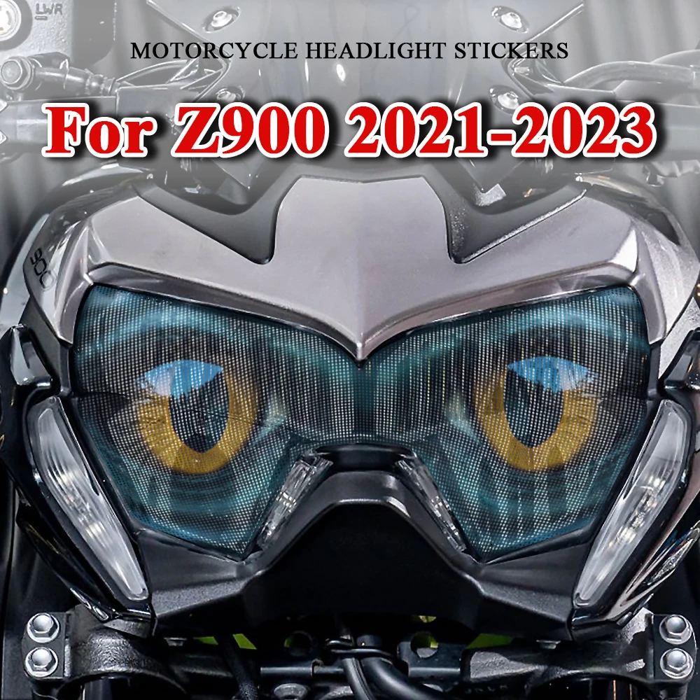 Motorcycle Headlight Stickers Accessories For Kawasaki Z900 Z 900 2021 2022 2023 Waterproof Motorbike Headlamp Protective Decals