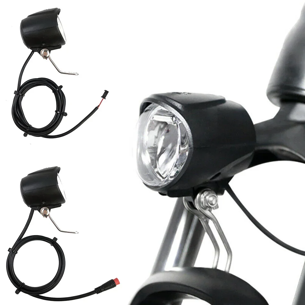 Luz de farol dianteiro para bicicleta elétrica, 6-60v 5w, substituição, à prova d'água, noite, ciclismo, conector de interface sm/2pin