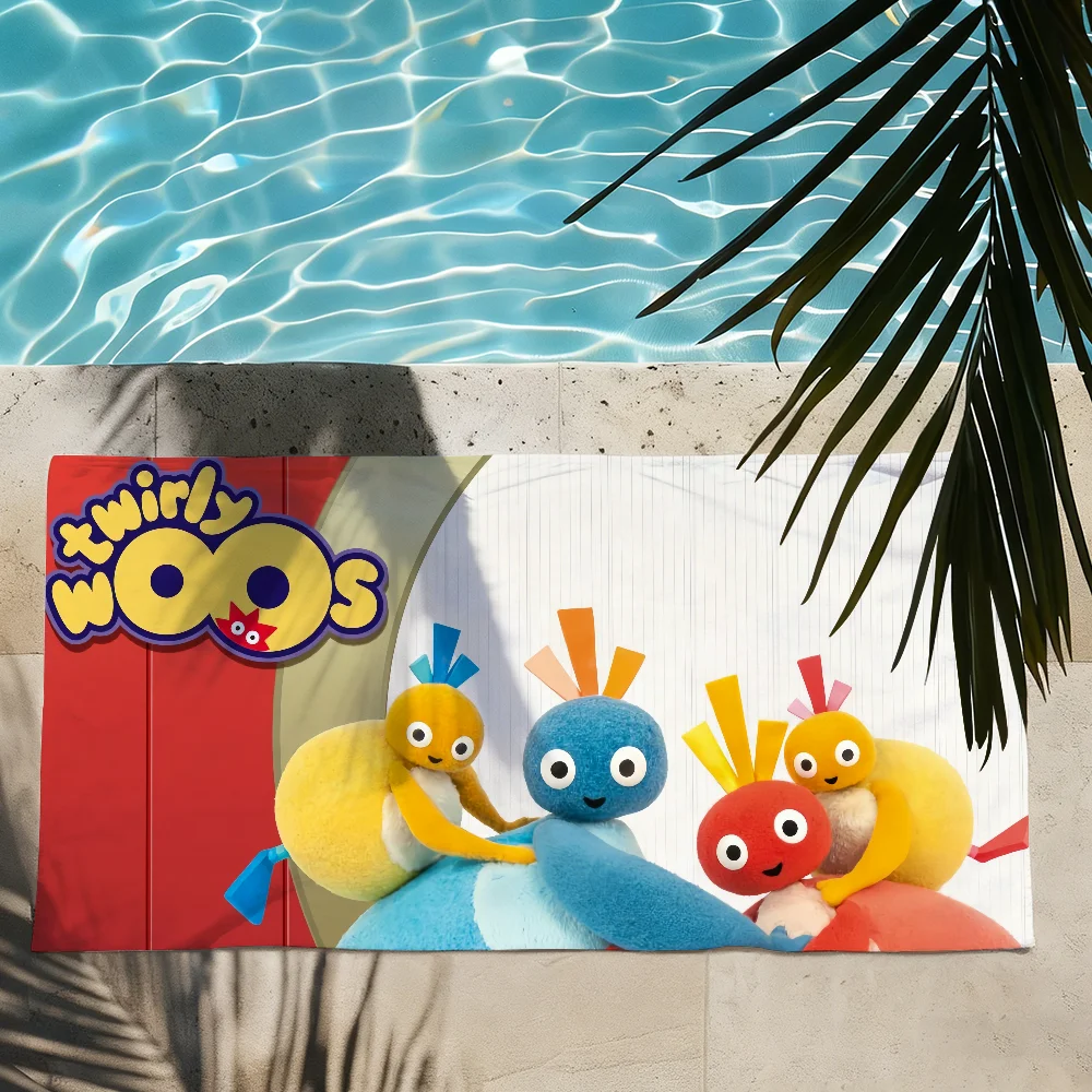 Fun Cartoon T-Twirlywoos-Cute Colors Towel Shower Sauna Travel Spa Quick Dry Gym Accessories Soft Large Beach Towels