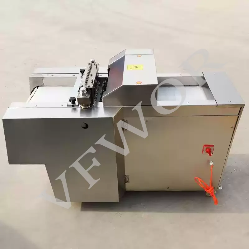 Fully Automatic Stainless Steel Adjustable Blades Frozen Pork Ear & Chicken Meat Cube Cutting Machine Goat Meat Dicer