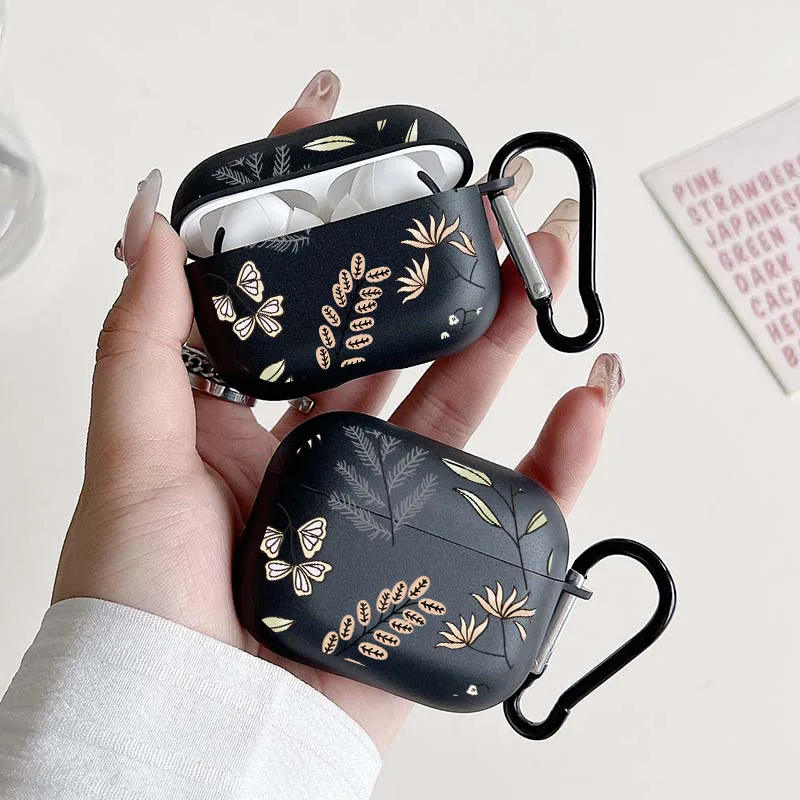 

Anime Leaves Pattern Earphones Case for Airpods 1/2 4 3 for Airpod Pro and Pro 2 Protective Cover Gift for Lover Family Friends