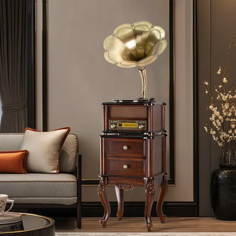 

Vinyl record player, antique big speaker, home living room Bluetooth speaker GX02 old-fashioned record player