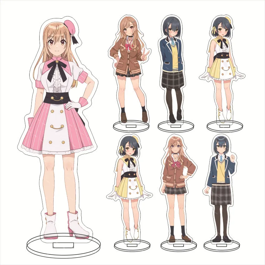 

Anime Seiyuu Radio No Uraomote さとう ゆみこ わたなべ ちか さくらなみき おとめ Acrylic Stand Figure Display Cosplay Charm Cartoon Desktop Model Plate