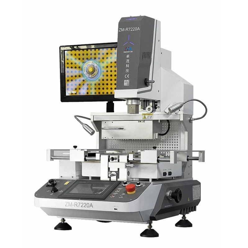 Upgraded Version ZM-R7220A Hot-Air Heating Mobile Repairing Tool and Machines Align BGA Soldering Rework Station for PCB